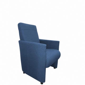 Eetkamerstoel Rob - eetkamerstoelen - Blauw, Nieuw, Blauw, Stof