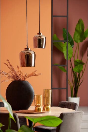 2dekans | Light & Living Hanglamp Dena – Ø22,5 cm – Keramiek, Ophalen of Verzenden, Zo goed als nieuw