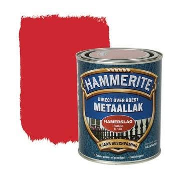 Hammerite Metaallak Rood H140 Hamerslag 250 ml, Ophalen of Verzenden, Nieuw
