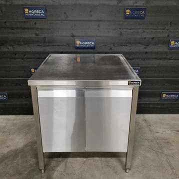 Werktafel | 2 deuren | RVS | 83 cm | horeca, Zakelijke goederen, Horeca | Keukenapparatuur, Gebruikt, RVS Meubilair