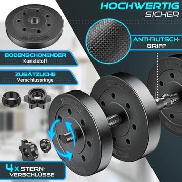 Dumbells set - Gewichten set - Halterset - Verstelbaar - 30, Verzenden, Zo goed als nieuw