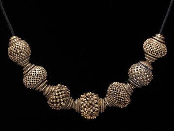 Zilver, Verguld - Kralensnoer, Antiek en Kunst