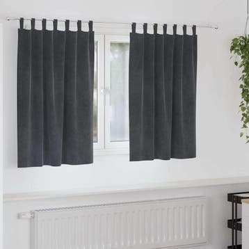 vidaXL Gordijnen 2 st Lichtgrijs 140 x 140 cm fluweel, Verzenden, Nieuw