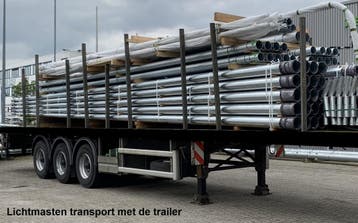 6 meter zwaar verzinkt conische stalen lichtmast met voe..., Nieuw