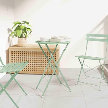 vidaXL Bistrotafel Licht muntgroen Ø 50 x 71 cm, Verzenden, Nieuw, Metaal