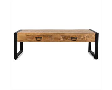 Salontafel Britt mangohout met 2 lades 120x60x45 cm, Huis en Inrichting, Ophalen of Verzenden, Nieuw