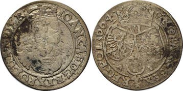6 Groescher 1664, Polen Johann Ii Kasimir 1648-1668, Verzenden