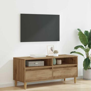 vidaXL TV-kast 100 x 34,5 x 44,5 cm Artisan Eiken Bewerkt, 100 tot 150 cm, Verzenden, Nieuw, Minder dan 100 cm