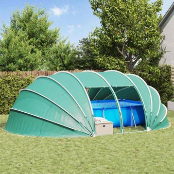vidaXL Zwembad Tent Koepel 640 x 432 x 205 cm Zeegroen, Verzenden, Nieuw