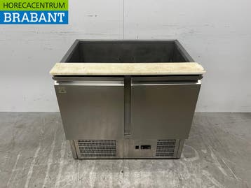 RVS Koelwerkbank Saladette 2 deuren 90 cm 230V Horeca, Ophalen of Verzenden, Gebruikt