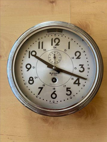 Scheepsklok - bayard 8 dagen uurwerk - Metaal, Glas -, Antiek en Kunst, Antiek | Klokken