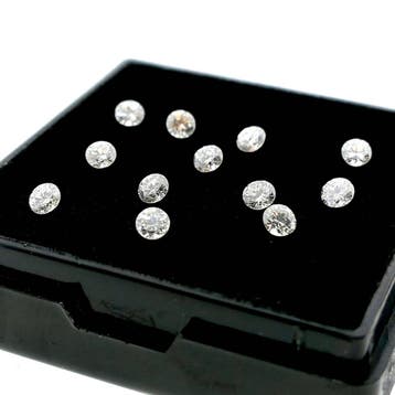 Set 1,01 ct. Briljant geslepen natuurlijke diamanten; Kle..., Ophalen of Verzenden, Gebruikt