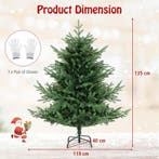 2dekans | Coast Kunstkerstboom 135 cm – Groen – Scharnierend, Ophalen of Verzenden, Zo goed als nieuw