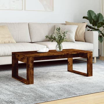 vidaXL Salontafel 102x50x35 cm bewerkt hout gerookt, 100 tot 150 cm, Verzenden, Nieuw, 50 tot 100 cm