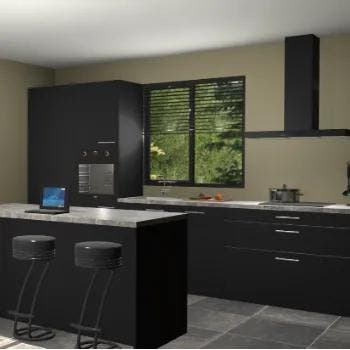 Zwarte keuken Bonaire 30174, Verzenden, Nieuw
