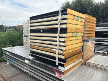 Wandpanelen, gevelpanelen, Zwart, 13st. 1500 mm, Nieuw