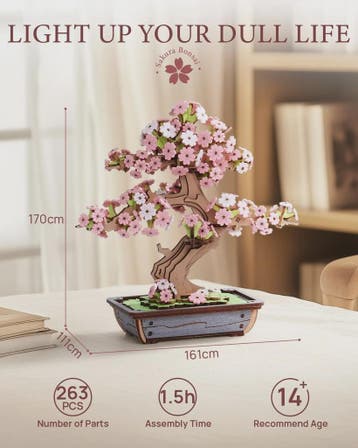 ROBOTIME 3D Houten Puzzel: Bouw je Eigen Accordeon of Sakura, Verzenden, Nieuw