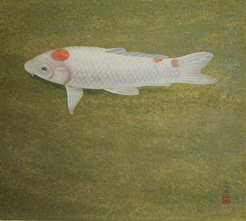 Carp - With signature and seal  Seik - Japan (Zonder