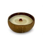 Kokosnoot geurkaars met houten lont, Ophalen of Verzenden, Nieuw