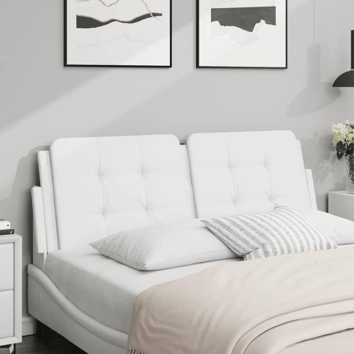 vidaXL Hoofdbordkussen Zadar 120 cm kunstleer wit, Huis en Inrichting, Slaapkamer | Bedden, Wit, Nieuw, Overige materialen, Verzenden