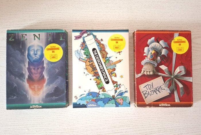 Commodore - Lotto 3 giochi per Commodore 64 completi -, Spelcomputers en Games, Spelcomputers | Overige Accessoires