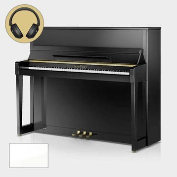 Schimmel Classic C121 EM TwinTone WP messing silent piano, Nieuw, Wit, Piano