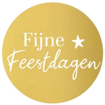 30x Sticker Fijne Feestdagen - Goudfolie - Sluitsticker -, Verzenden, Nieuw