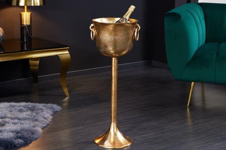 Decoratieve champagnekoeler CHAMPAGNE 80cm antiek goud, Huis en Inrichting, Woonaccessoires | Vazen, Ophalen of Verzenden