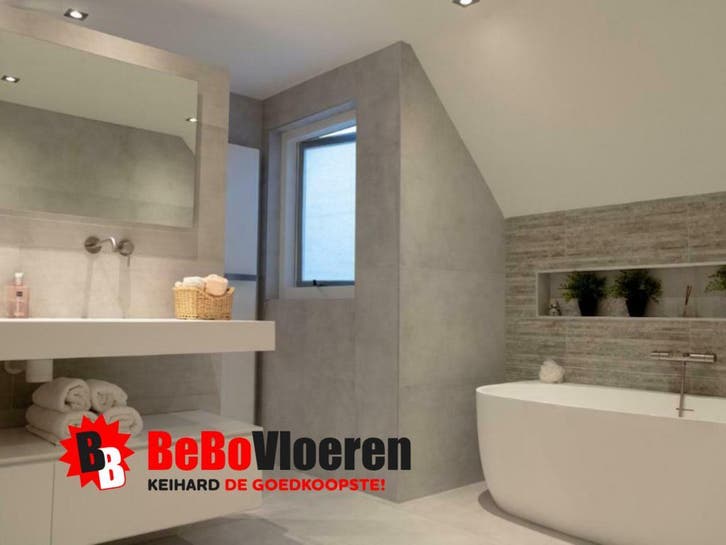 VLOEREN STUNT! 30x60 cm betonlook tegels nu 12,98 pm2, Doe-het-zelf en Verbouw, Tegels, 20 tot 40 cm, 60 cm of meer, 10 m² of meer