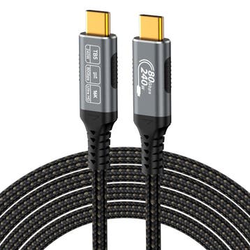 DrPhone NRG3 - Thunderbolt 5 Type-C Kabel – 80Gbps Supersnel, Verzenden, Nieuw