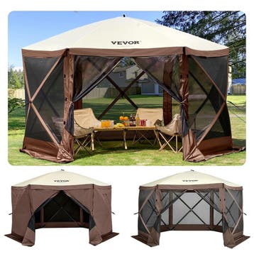 Tuin gazebo met gaasramen | 35% Korting, Opvouwbaar, Minder dan 4 meter, Zo goed als nieuw, Paviljoen