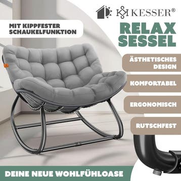 KESSER® Ergonomische schommelstoel - Relaxstoel - Antislip -, Verzenden, Zo goed als nieuw