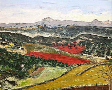 Benjamín Palencia (1894-1980) - Círculo de - Red Fields and