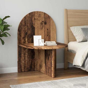 vidaXL Nachtkastje Oud hout 48 x 49 x 65 cm Geconstrueerd, Verzenden, Nieuw, 55 tot 70 cm, 45 tot 65 cm