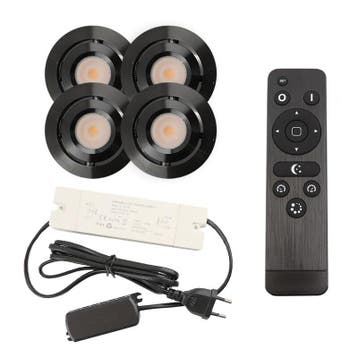 4 kantelbare veranda spots Rona, IP44, met aansluitset en, Ophalen of Verzenden, Nieuw