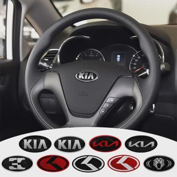 Stuurwiel Embleem Badge Sticker voor KIA Modellen (6.1x3.2cm, Nieuw