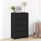 vidaXL Dressoir 60x35x98,5 cm bewerkt hout zwart, Huis en Inrichting, Kasten | Dressoirs, Verzenden, Nieuw, 50 tot 100 cm, 25 tot 50 cm