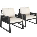 Aluminium tuinloungeset Captive in rope-design - Set 3 (2 x, Tuin en Terras, Tuinsets en Loungesets, Verzenden, Nieuw