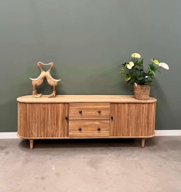 Tv-meubel retro chique -  200 cmTV meubels, Ophalen of Verzenden, Nieuw