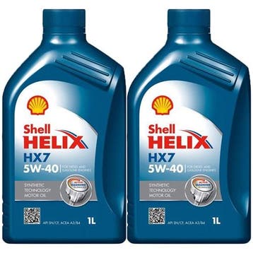 Shell Aanbieding: 2 X Helix Hx7 5W40 1L, Verzenden