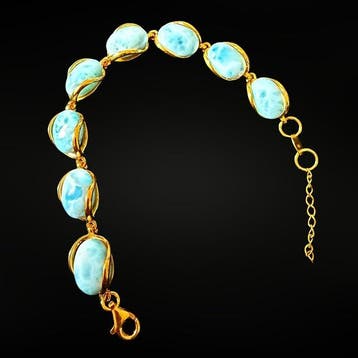 Luxe armband met larimar - schat van de Caraïben Sieraden-