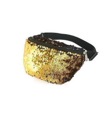Fanny Pack Pailletten Goud en Fout, Verzenden, Nieuw, Feestartikel