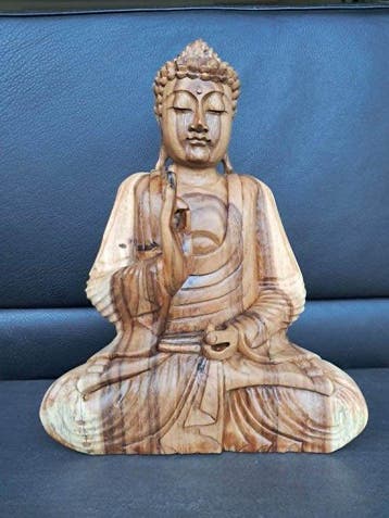 Boeddha van hout / handgemaakt - Buddha - Indonesië (Zonder