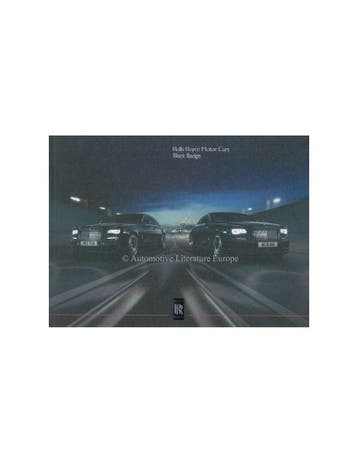 2016 ROLLS ROYCE GHOST & WRAITH BLACK BADGE BROCHURE ENGELS, Nieuw, Author