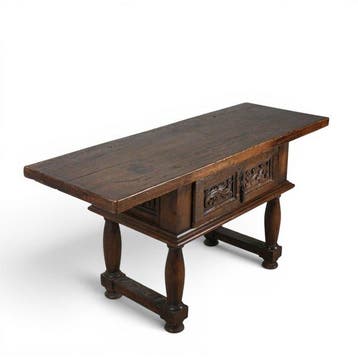 Bijzettafel - Walnoot, IJzer - 19e eeuw