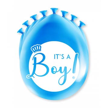 Ballonnen Its A Boy Babyshower (8st), Ophalen of Verzenden, Nieuw