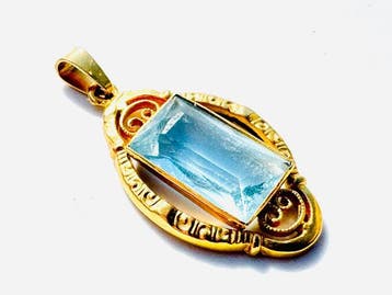 Hanger - 18 karaat Geel goud - 2.62ct. tw. Topaas