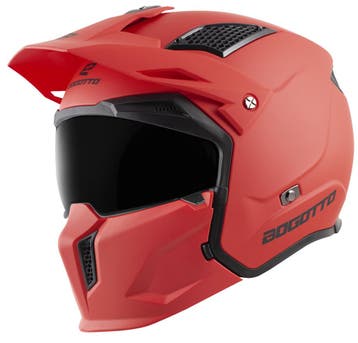 Bogotto Radic 22.06 Mat Rood Motorhelm, Motoren, Jethelm, XXL, Nieuw met kaartje, Overige merken