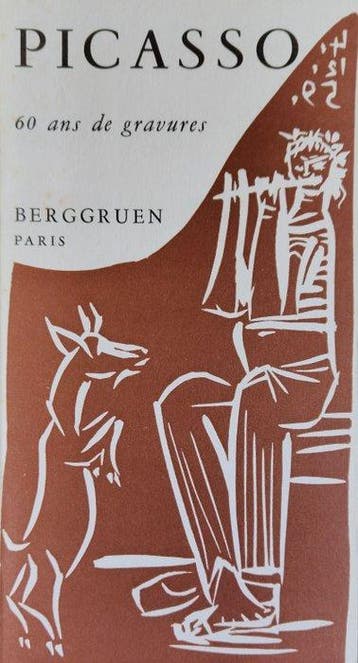 Pablo Picasso (1881-1973) - Faune et chêvre, linocut, Antiek en Kunst