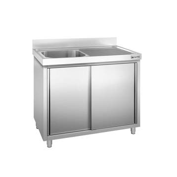 GGM Gastro | Spoelkast PREMIUM - RVS - 1200x700mm - met 1 |, Verzenden, Nieuw in verpakking, RVS Meubilair